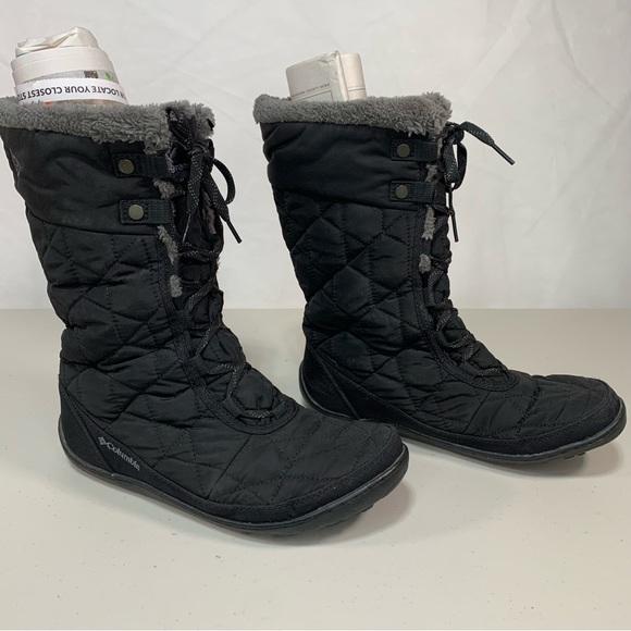 COLUMBIA WOMEN’S MINX MID II OMNI-HEAT BOOTS - BLACK, CHARCOAL size US9.5 UK7.5 - Picture 4 of 11